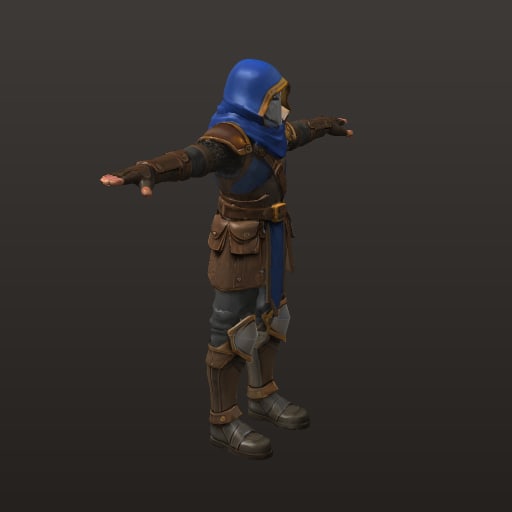 Stylized Fantasy MOBA · Blue Ranged Minion — Enemy