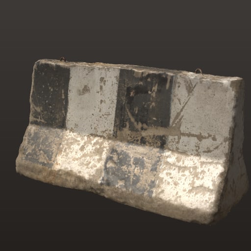 Concrete Road Barrier · model 2k — Prop