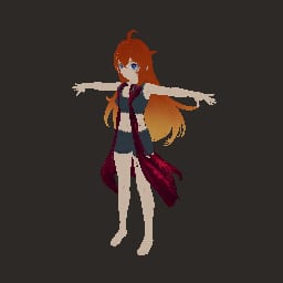 Character + cape (rigged) — Character