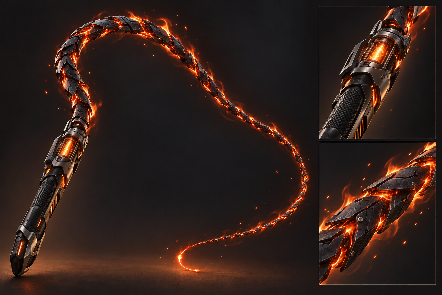 Cinderlash · Futuristic Fire Whip · Concept — Concept