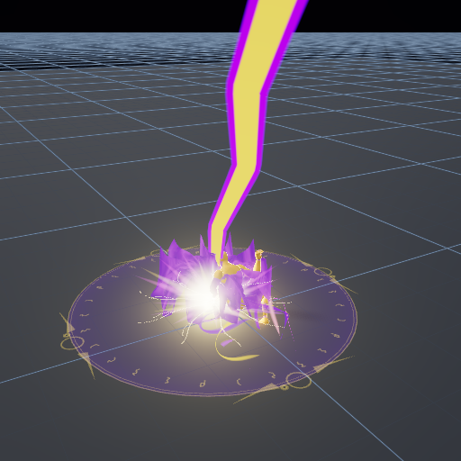 Impact améthyste et or — VFX