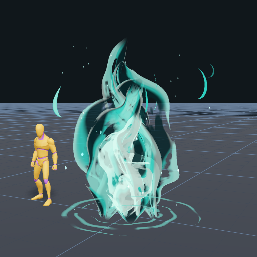 Flamme spectrale · volumes animés — VFX