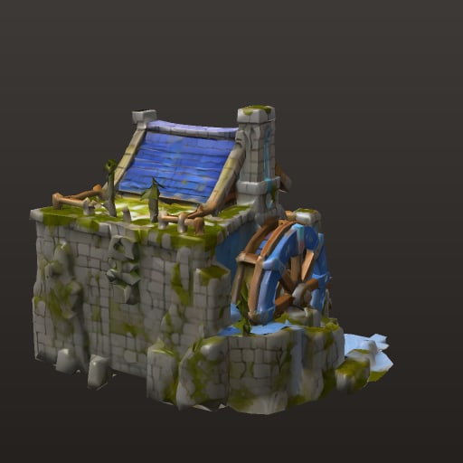 Stylized Fantasy MOBA · Arcane Watermill — Prop