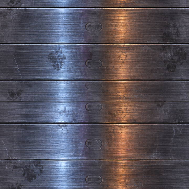 Concrete Kings · Brushed Steel Panels — Texture