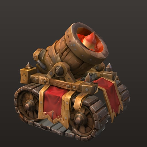 Stylized Fantasy MOBA · Red Siege Crawler — Prop