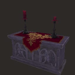 Crimson Cathedral Altar — Prop