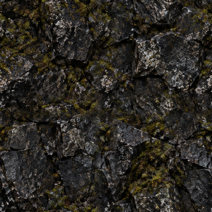 Reedcloak Province · Mossy Basalt Rockface — Texture