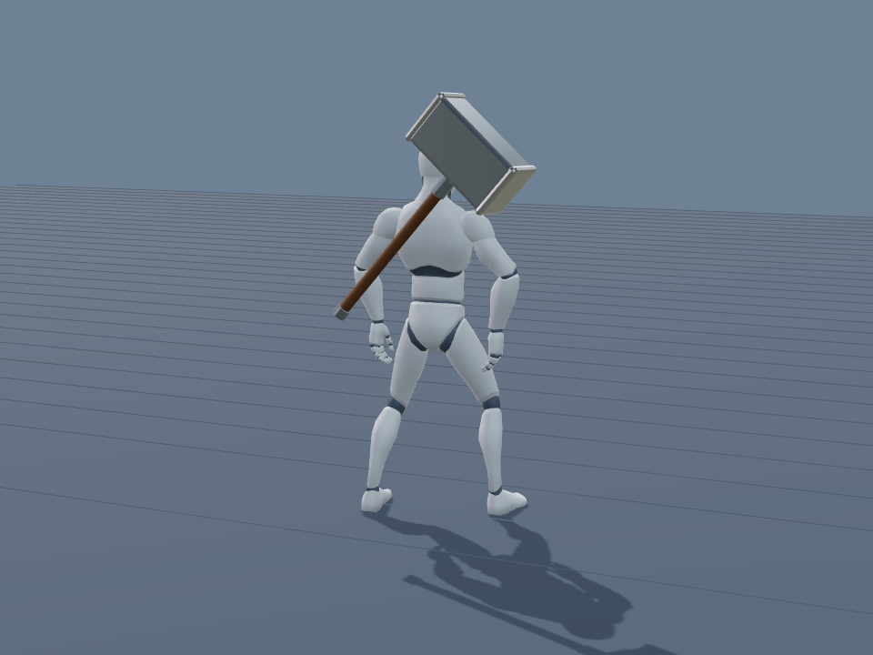 Hammer · sortir du dos + rangement — Animation