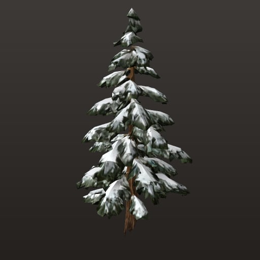 Snowy Pine Tree — Prop