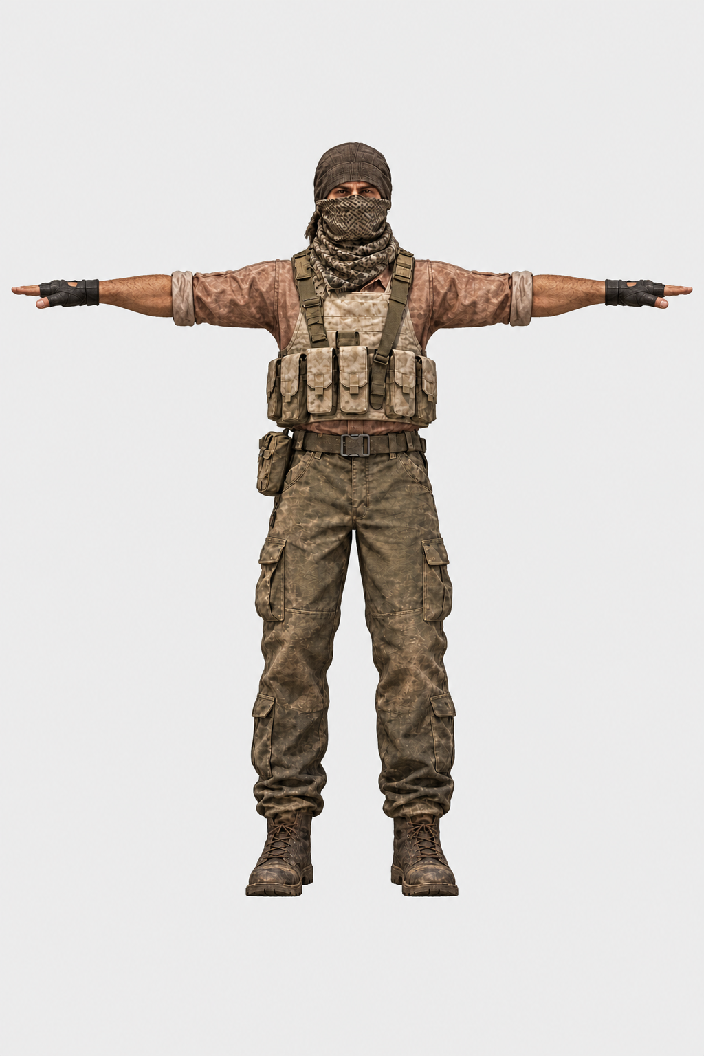 Sunport raider T-pose · T-pose — Texture