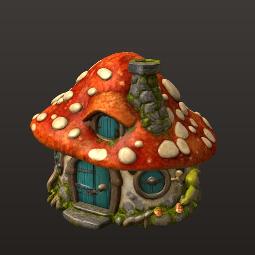 s12_maison_champignon_feerique_miniature_decor_40k_jeu — Prop