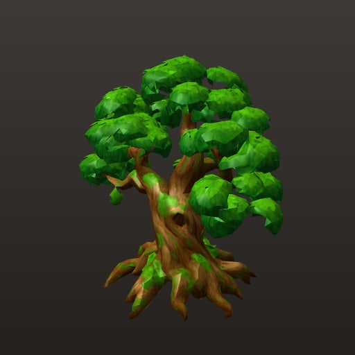Hand Painted Fantasy Tree — Prop