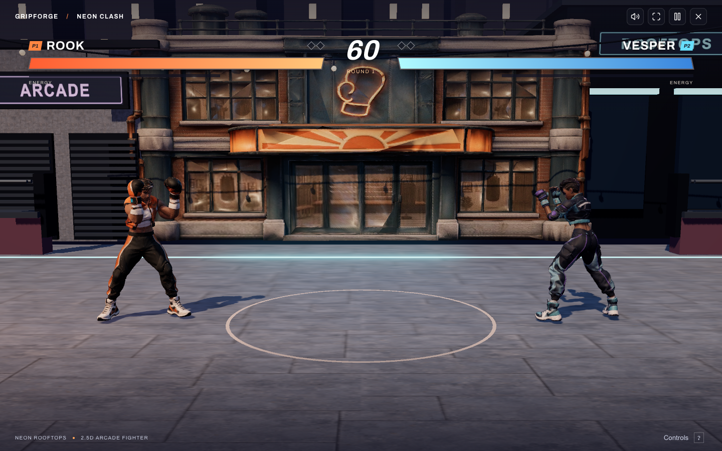 Neon Clash · Street Fighter-like — Game kit