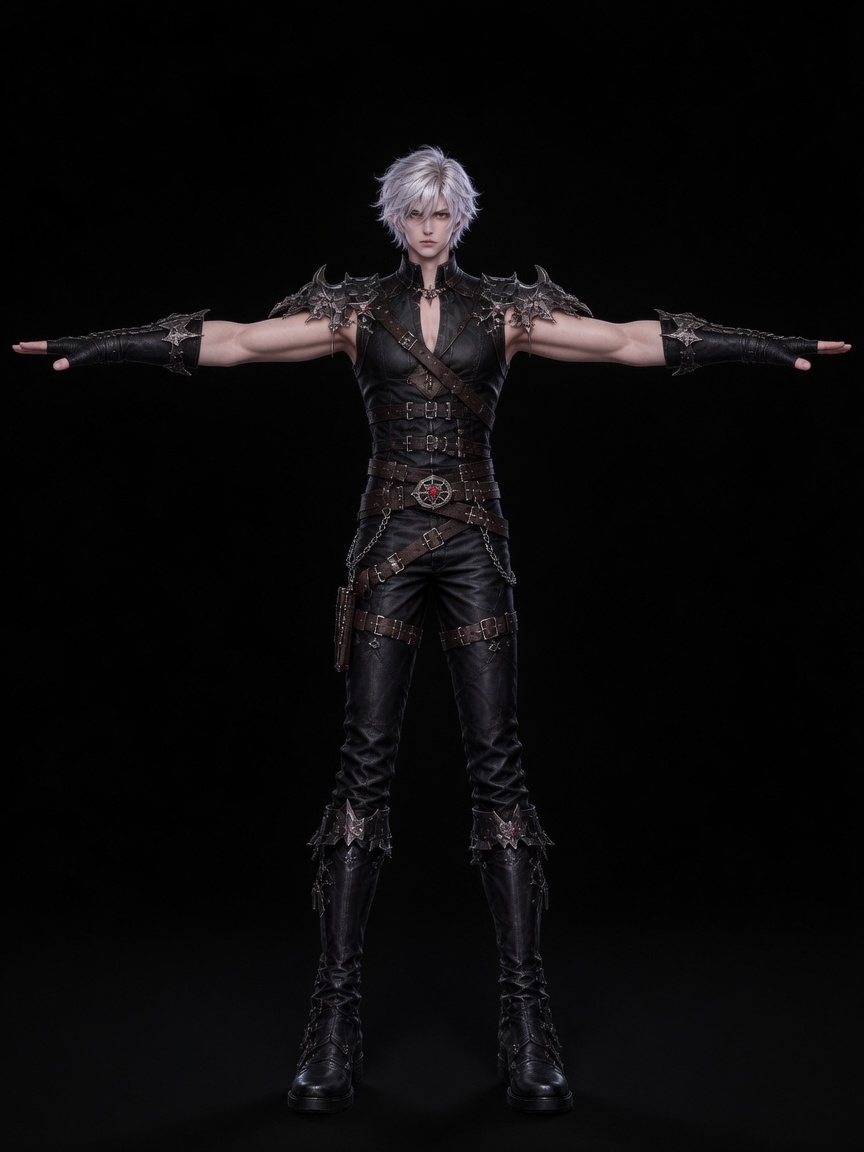 Crimson Coat · T-pose Mixamo · sans cape — Texture