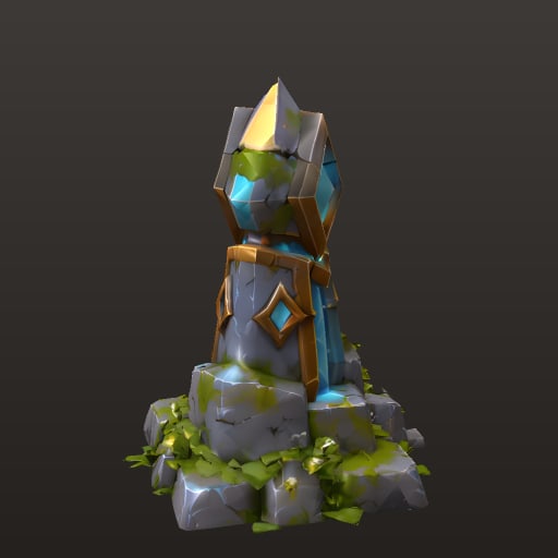 Stylized Fantasy MOBA · Waystone Obelisk — Prop