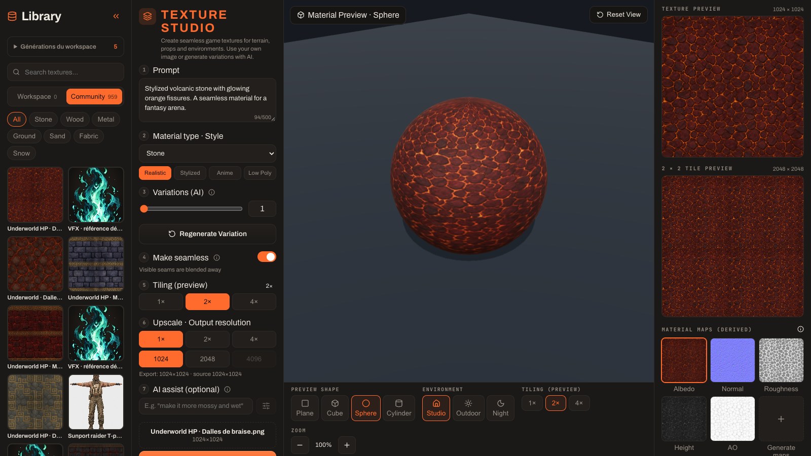 Texture Studio for seamless tile prep